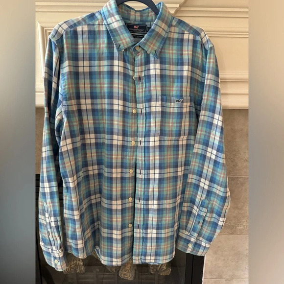 Vineyard Vines Other - VINEYARD VINES Slim Fit Tucker Shirt Long Sleeve Button Down Blue Plaid- Large